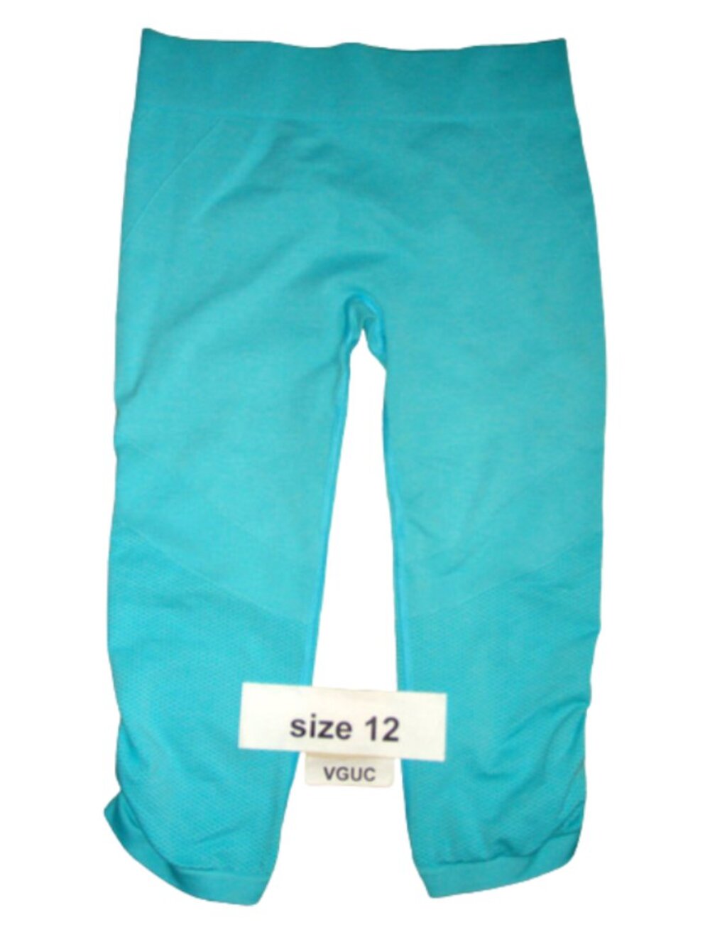 Ivivva Girl by Lululemon 🍋 fly tech crop blue leggings seamless size 12